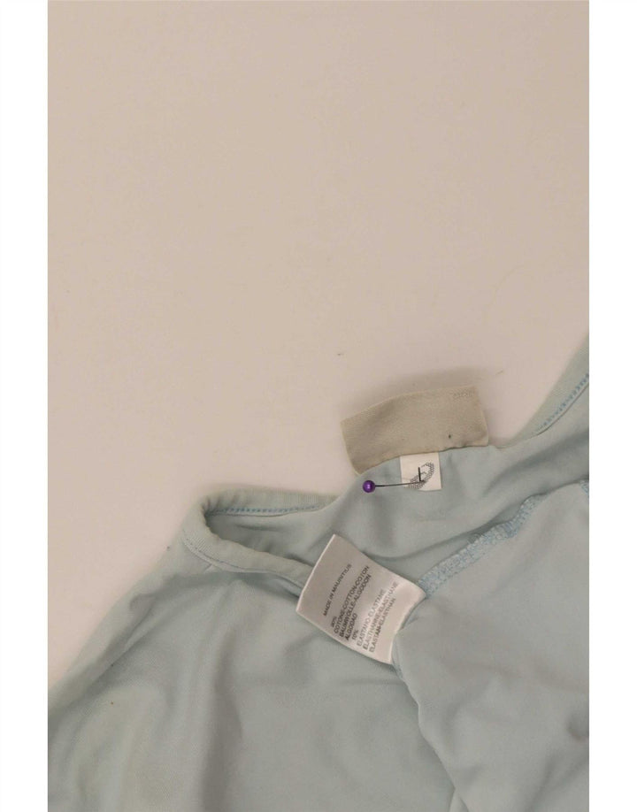 Asics Damen Top Langarm UK 14 Große blaue Baumwolle