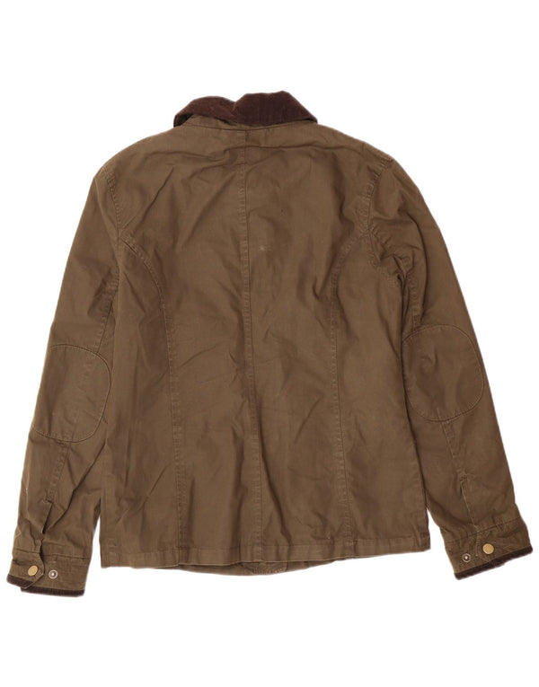 JACK WILLS Damen Utility Jacke UK 8 Small Khaki Baumwolle