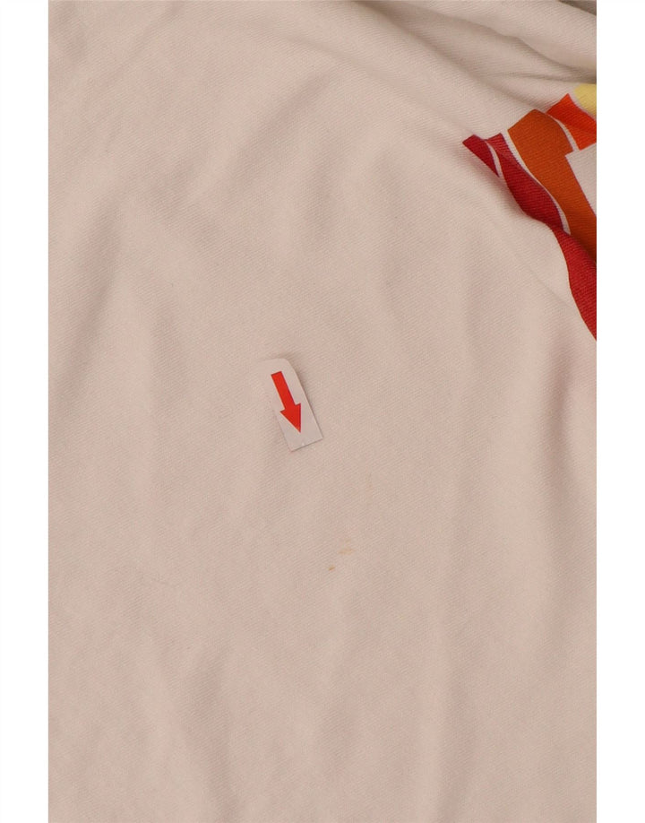 LEVI'S Damen-T-Shirt mit Grafik, UK 10, Größe S, weiße Baumwolle