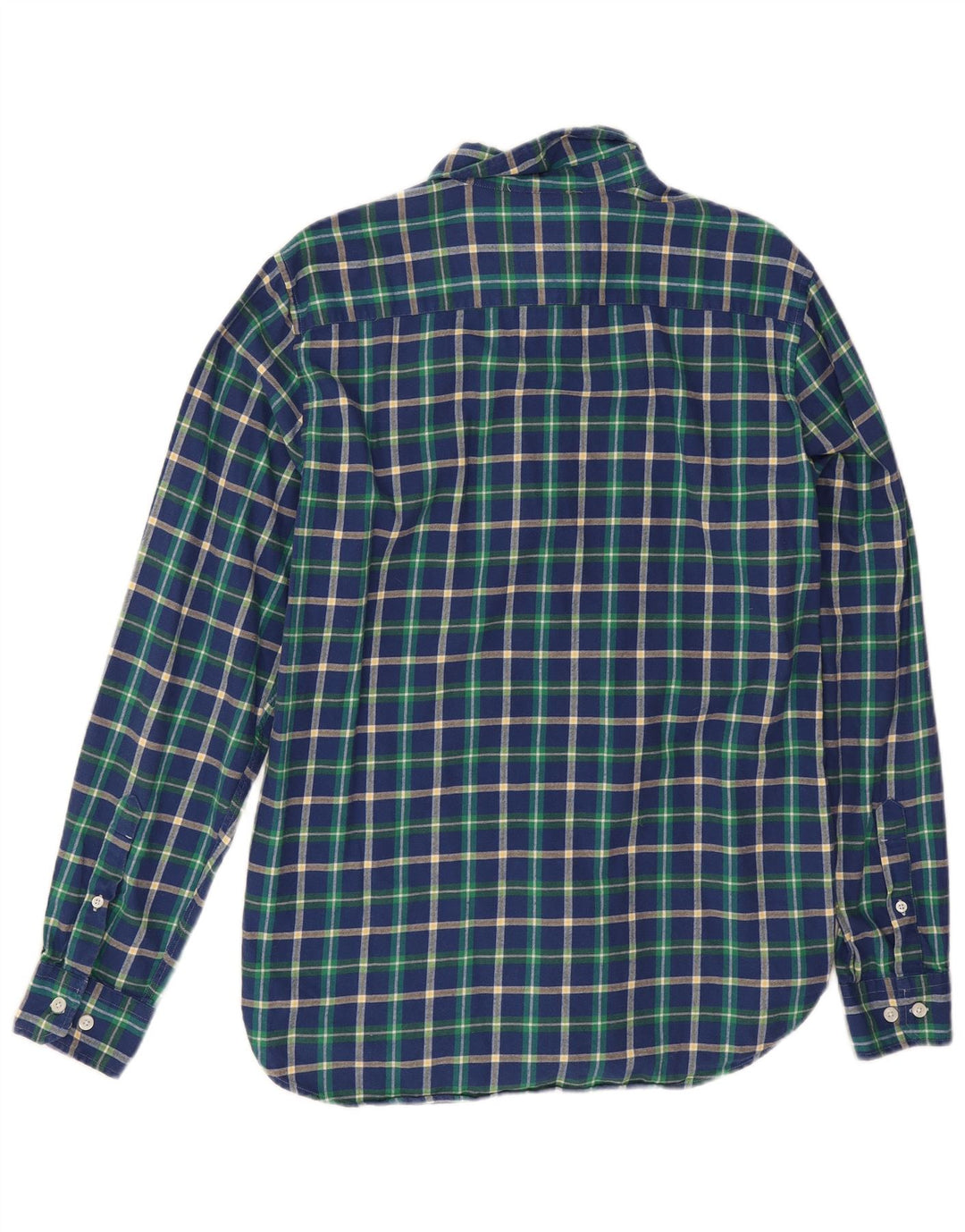 Crew Clothing Herren-Flanellhemd mit schmaler Passform, mittelblau, kariert, Baumwolle