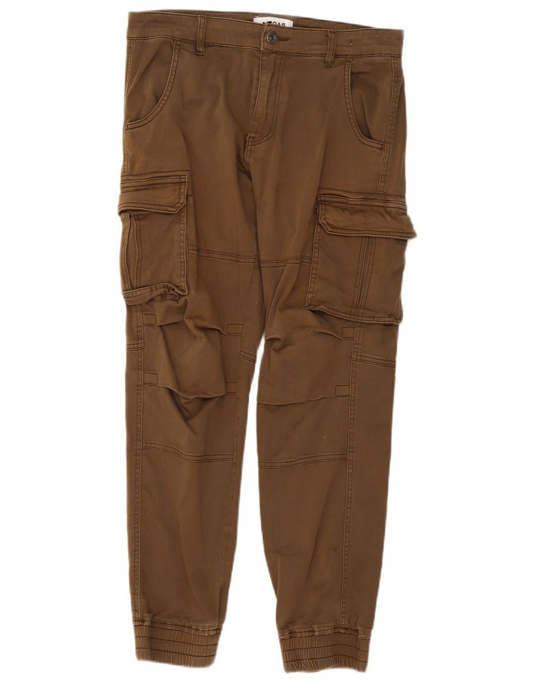 Gas Herren-Jogger-Cargohose, Größe L, W34, L29, Beige