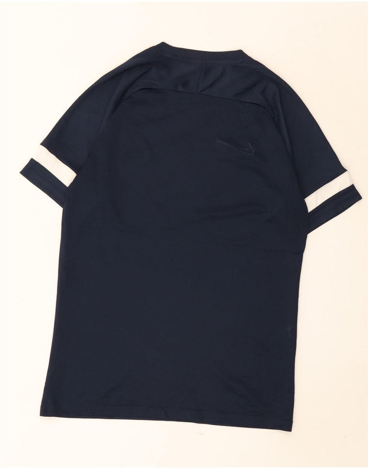 Nike Herren Dri Fit T-Shirt-Oberteil, mittelgroß, Marineblau, Farbblock