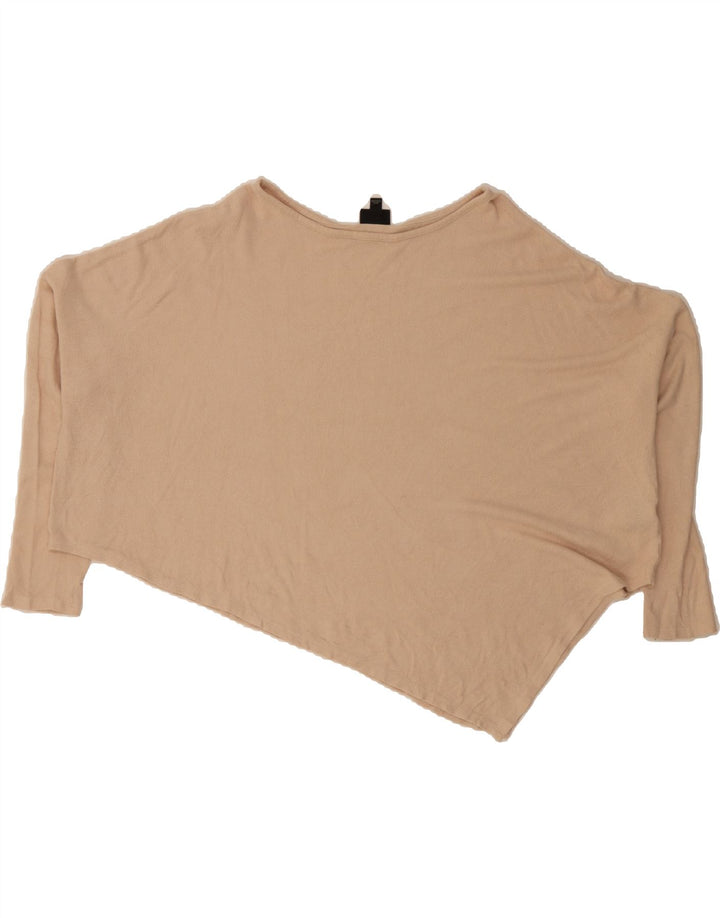 MOSSIMO Womens Oversized Crop Top Long Sleeve UK 14 Medium Beige Vintage Mossimo and Second-Hand Mossimo from Messina Hembry 