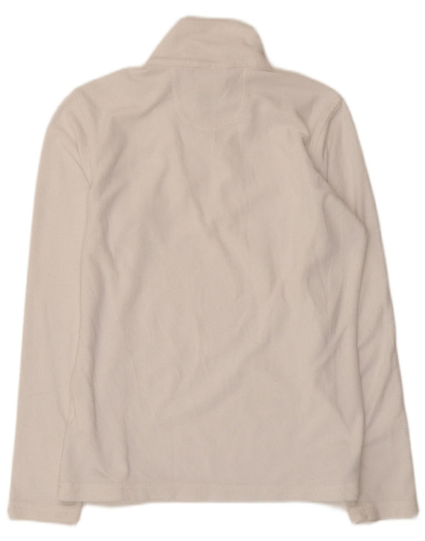 Diadora Damen-Fleecepullover mit Reißverschluss am Hals, UK 12, Mittelweiß, Polyester