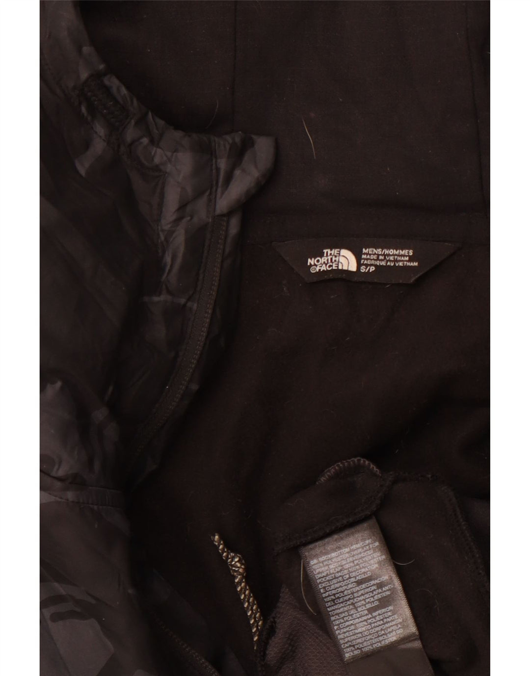 THE NORTH FACE Herren-Kapuzenpullover mit grafischem Reißverschluss, Größe S, Schwarz, Sport