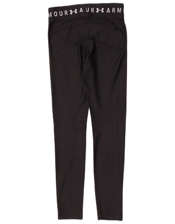 Under Armour Damen Heat Gear Graphic Leggings UK 12 Medium Schwarz