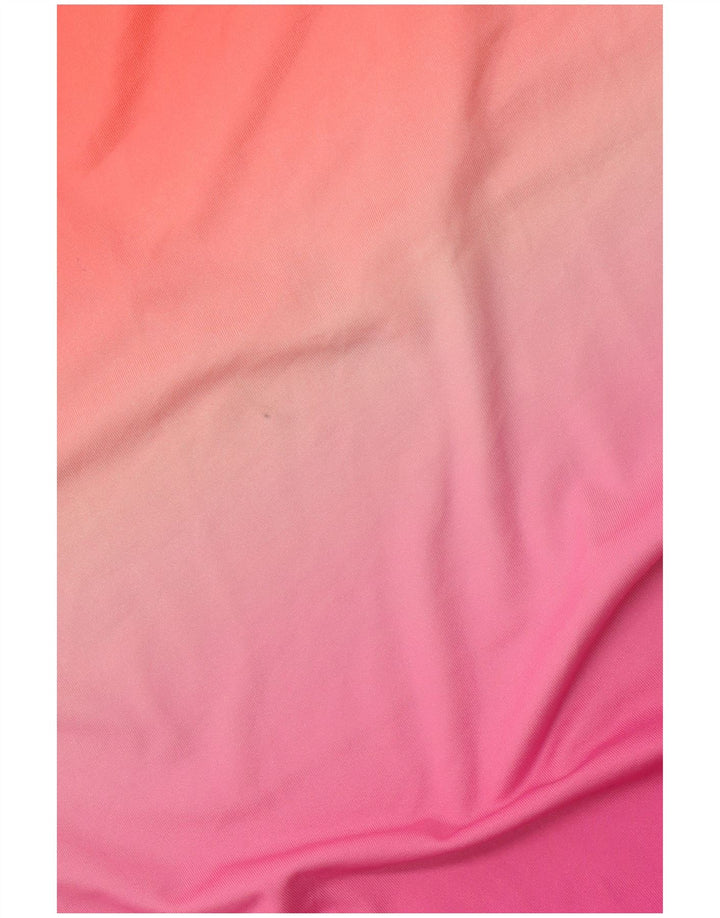 FILA Damen T-Shirt Top UK 12 Mittelrosa Farbblock