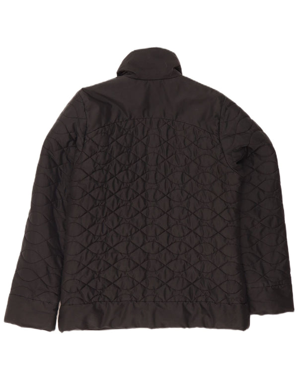 Adidas Damen Steppjacke UK 12 Medium Schwarz Polyester
