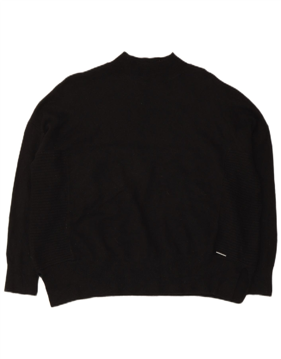 Superdry Damen-Pullover mit Rollkragen, übergroß, Gr. 10, Schwarz