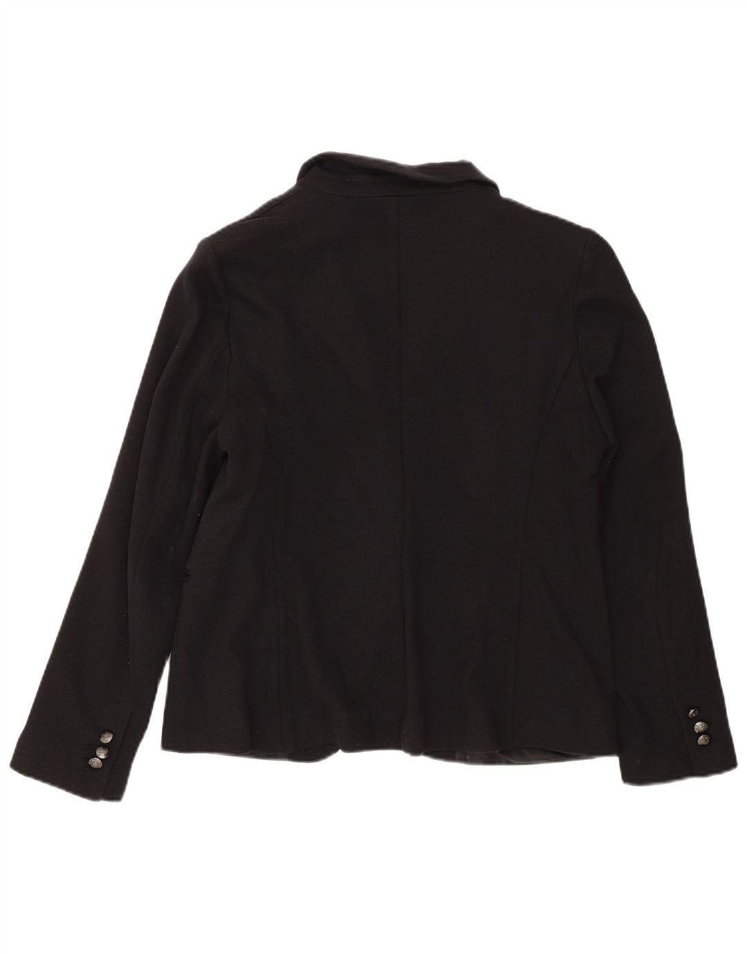 Marks & Spencer Damen-Blazerjacke mit 1 Knopf, UK 16, Größe L, Schwarz, Baumwolle