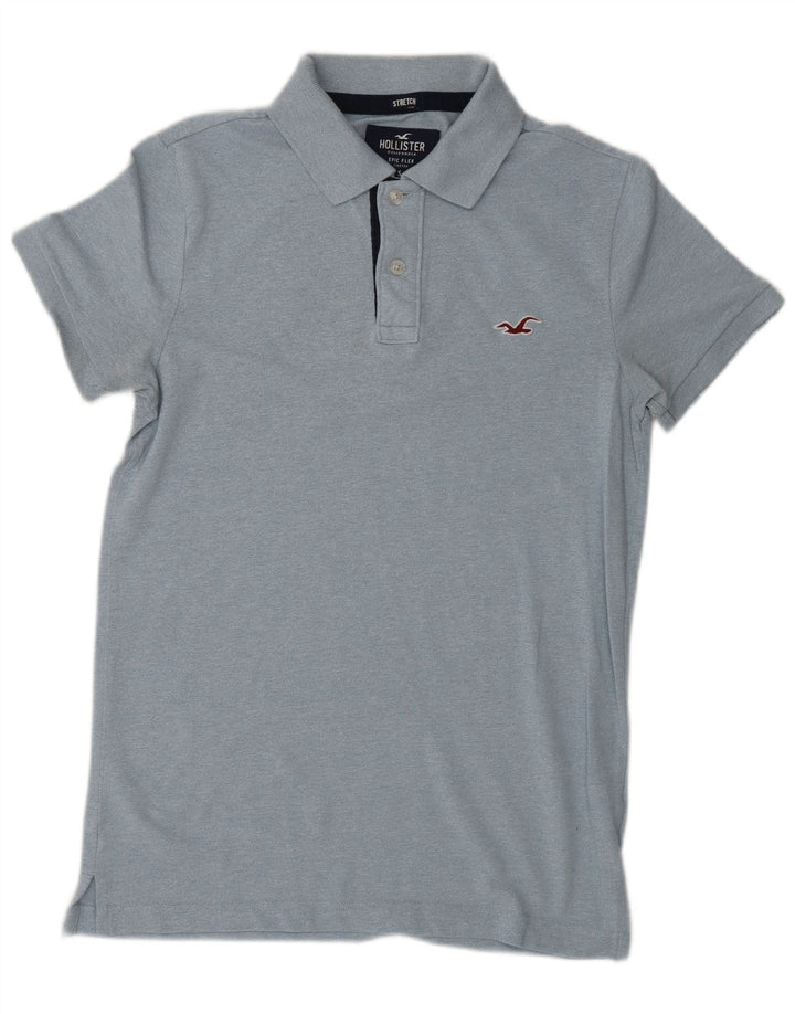HOLLISTER Herren-Poloshirt, kleine blaue Baumwolle
