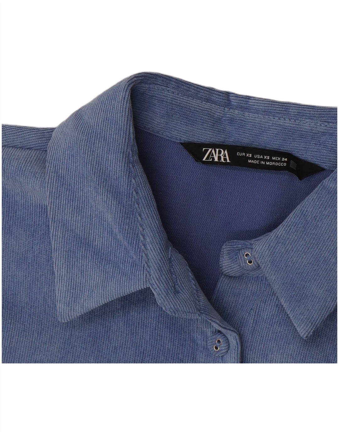 Zara Herren-Oversize-Hemd, Gr. 6, XS, Blau