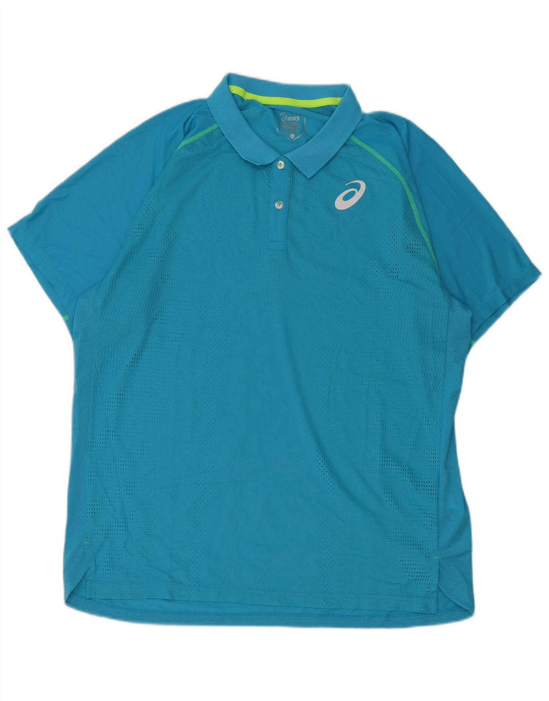 Asics Herren Poloshirt XL Blau Polyester