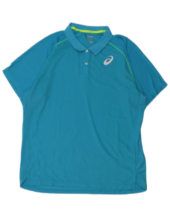 Asics Herren Poloshirt XL Blau Polyester