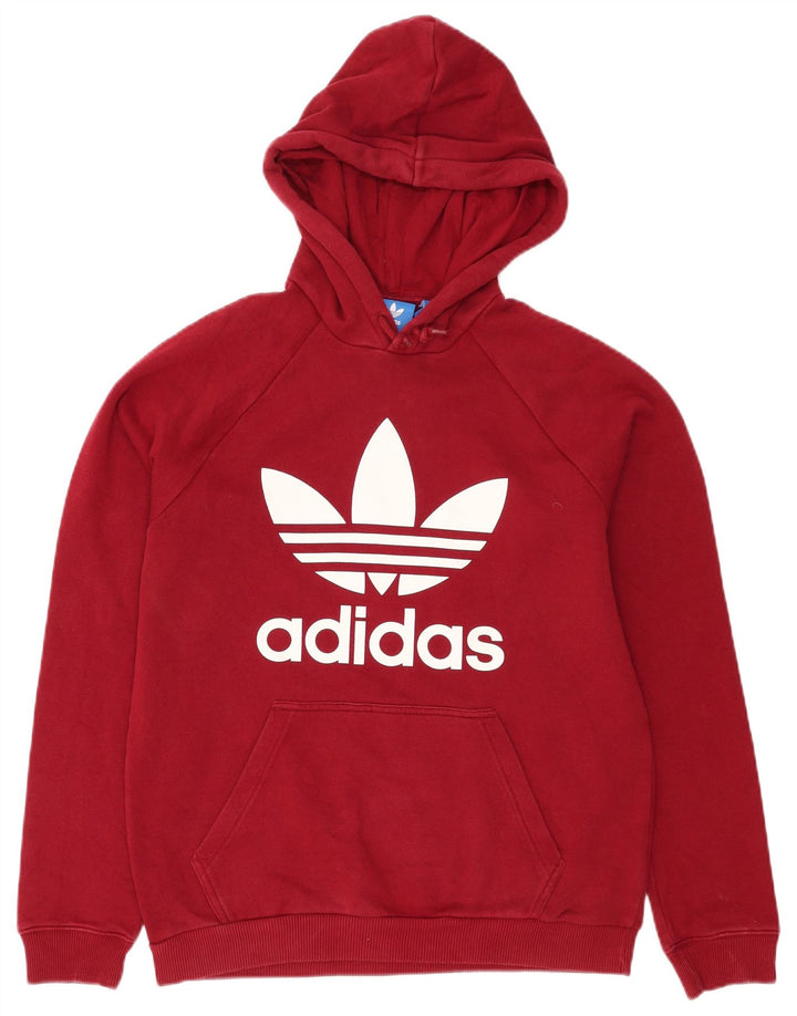 Adidas Herren Graphic Hoodie Pullover Mittelrote Baumwolle