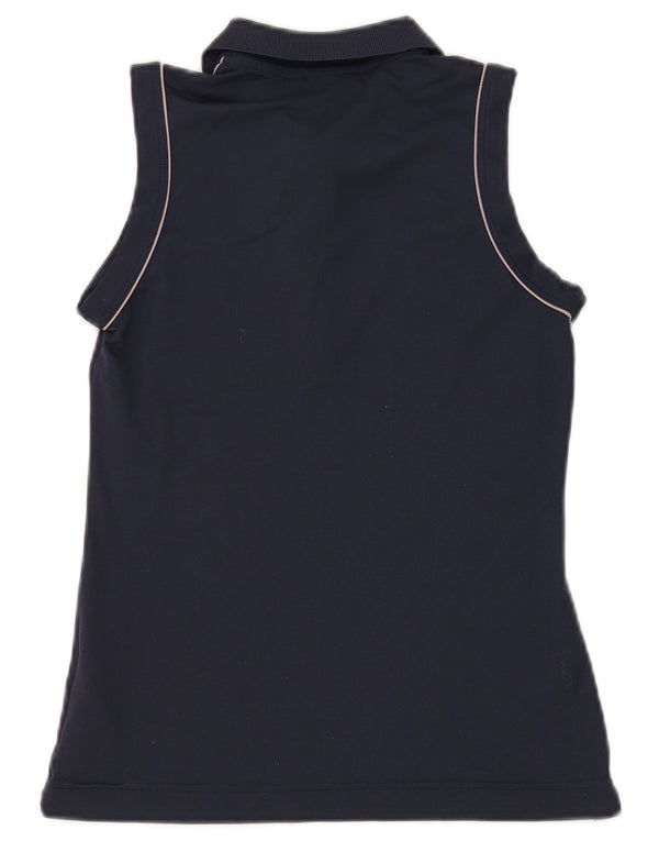 Chervo Damen ärmelloses Poloshirt IT 40 Small Marineblau Polyamid Sport