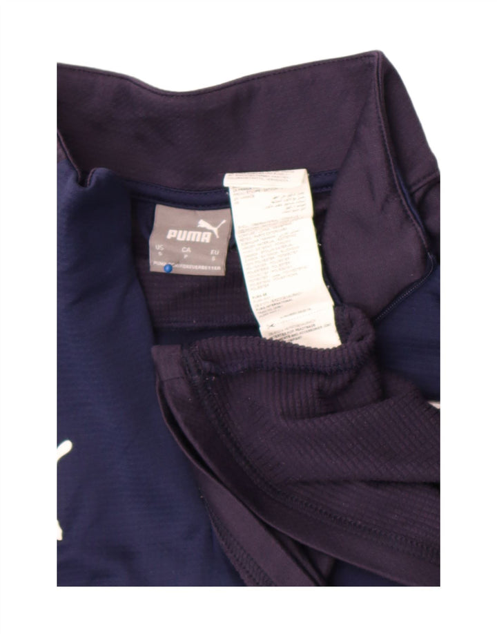 Puma Herren-Trainingsanzug mit Grafik-Pullover, Größe S, Marineblau, Farbblock