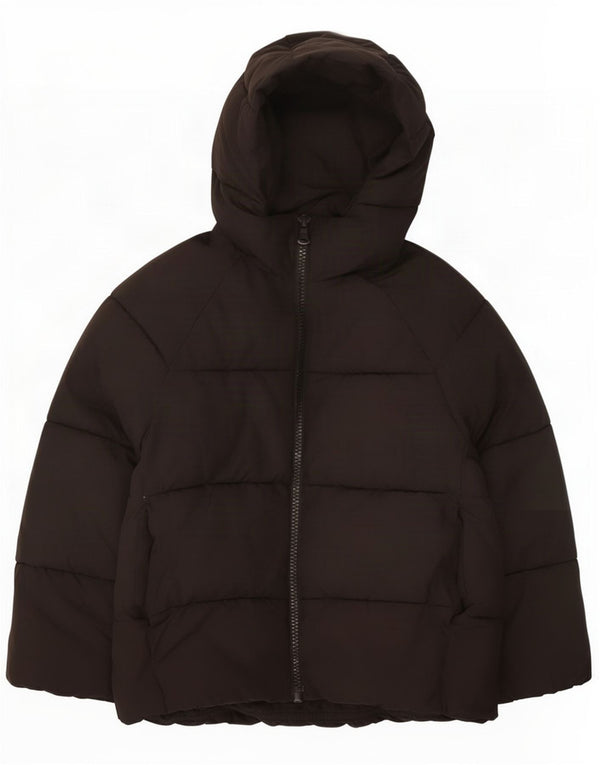 Zara Mädchen-Kapuzenjacke, gepolstert, 9–10 Jahre, schwarzes Polyester