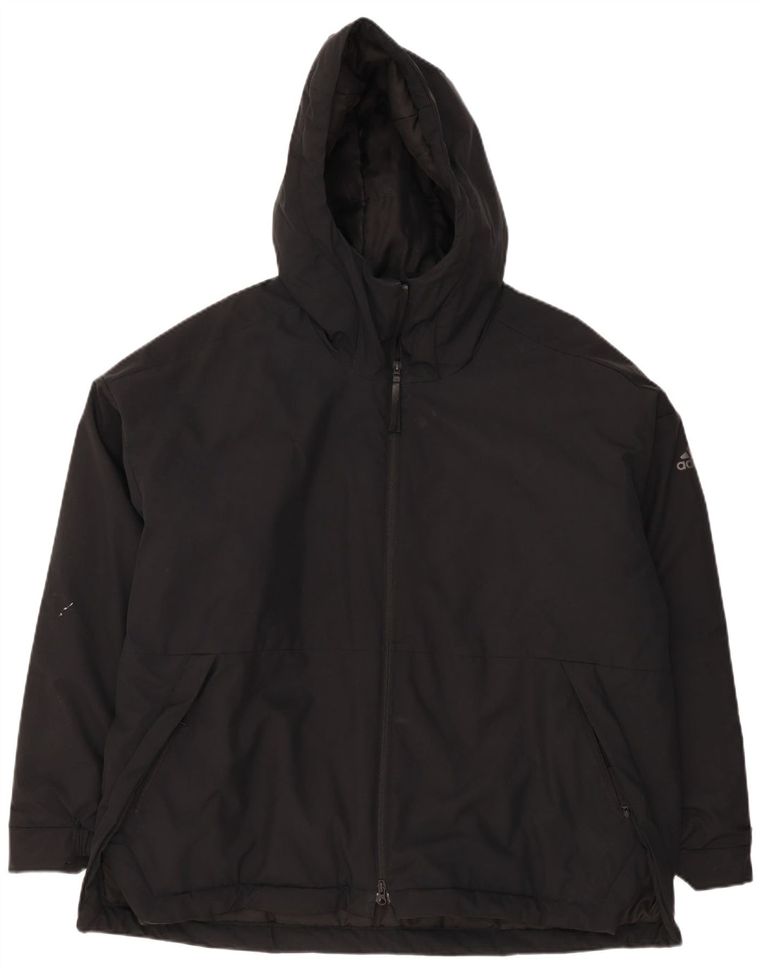 Adidas Herren Kapuzenjacke, gepolstert, UK 42, XL, Schwarz, Polyester