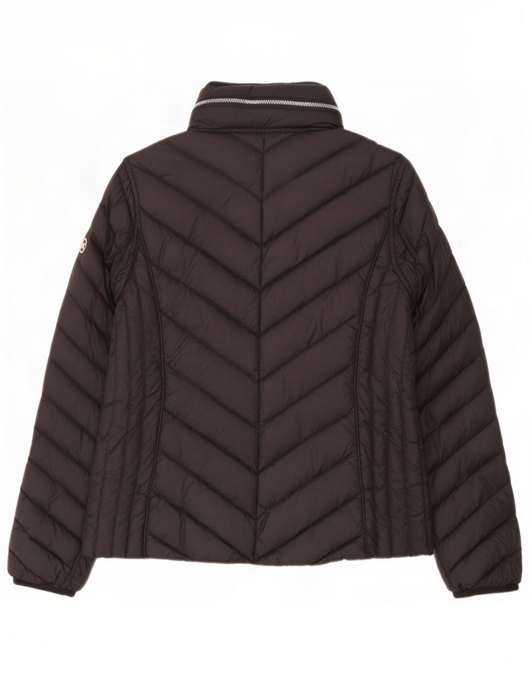 Michael Kors Wattierte Damenjacke mit Kapuze, UK 14, Mittelschwarzes Nylon