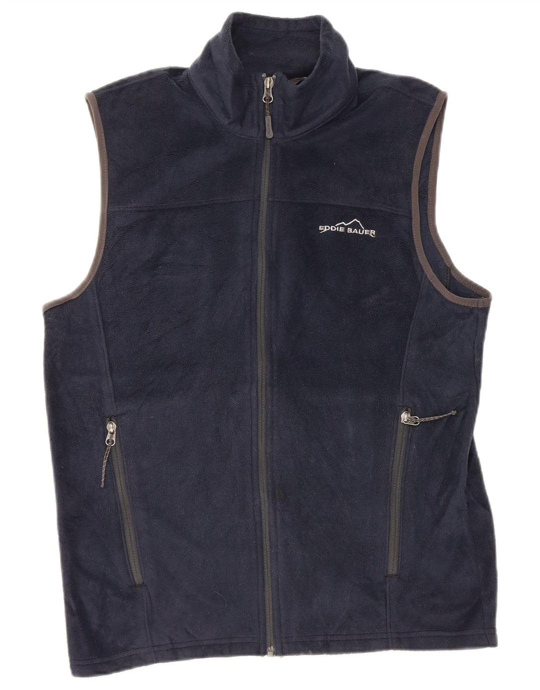 EDDIE BAUER Herren Fleeceweste UK 36 Small Marineblau Polyester