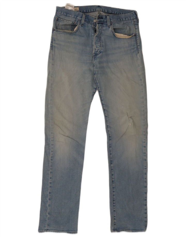 Levi's Herren 501 Distressed Straight Jeans W31 L34 Blaue Baumwolle