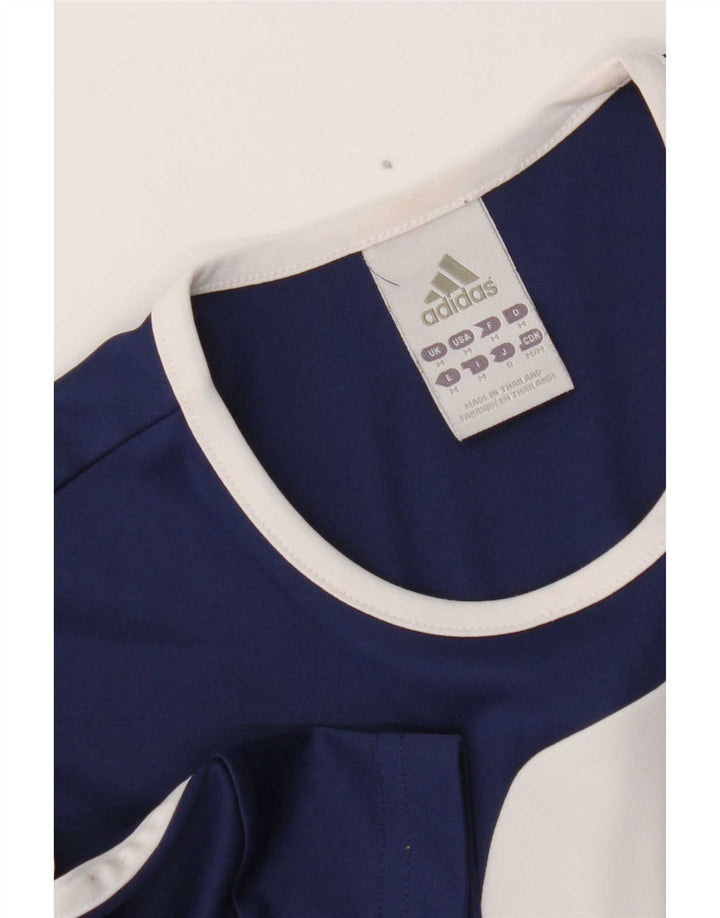 Adidas Herren Climalite T-Shirt Top Medium Marineblau Farbblock