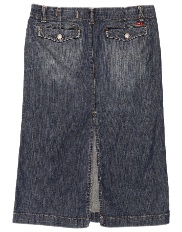 GAS Damen-Jeansrock mit hoher Taille, Größe S, W32, Blau