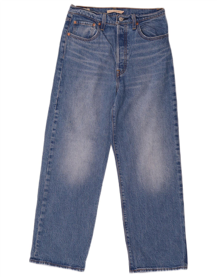 Levi's Damen Ribcage Straight Jeans W28 L27 Blaue Baumwolle