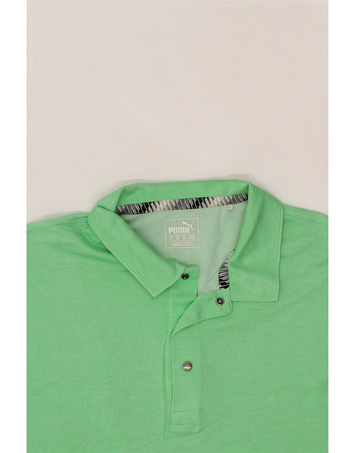 PUMA Mens Polo Shirt XL Green Vintage Puma and Second-Hand Puma from Messina Hembry 