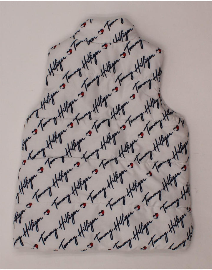 TOMMY HILFIGER Steppweste mit Grafik für Mädchen, 3–4 Jahre, weißes Polyester
