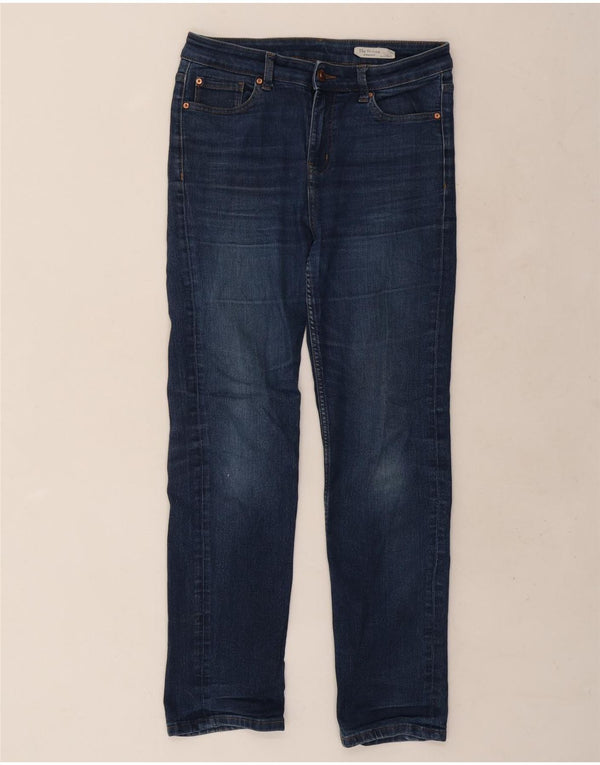 Marks & Spencer Damen The Sienna Straight Jeans UK 12 Medium W30 L29 Blau