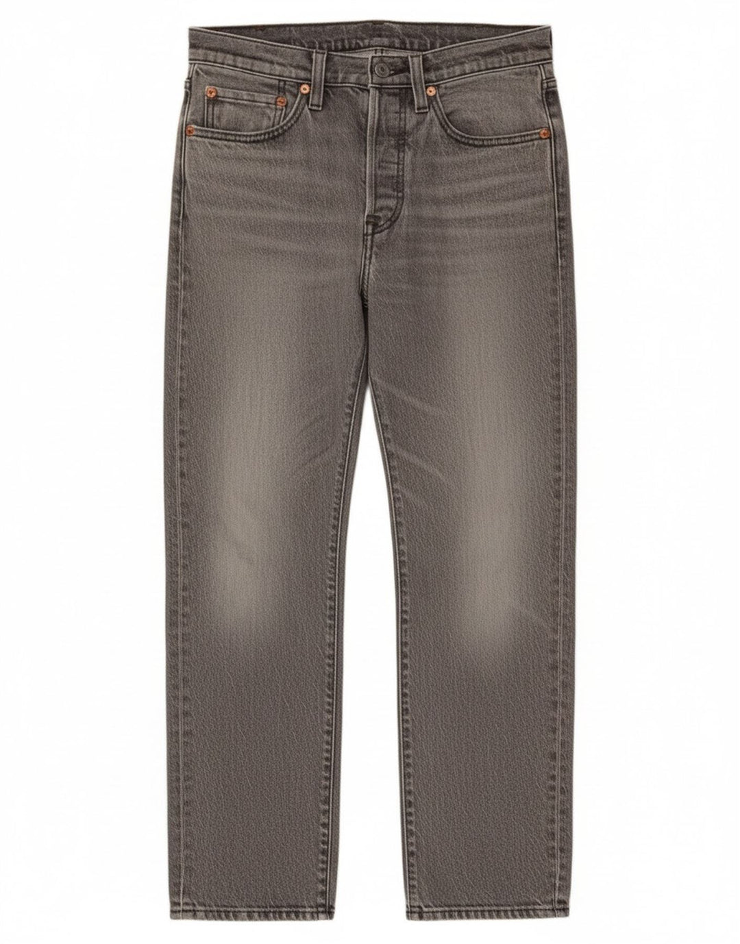 Levi's Damen 501 Straight Jeans W27 L28 Graue Baumwolle