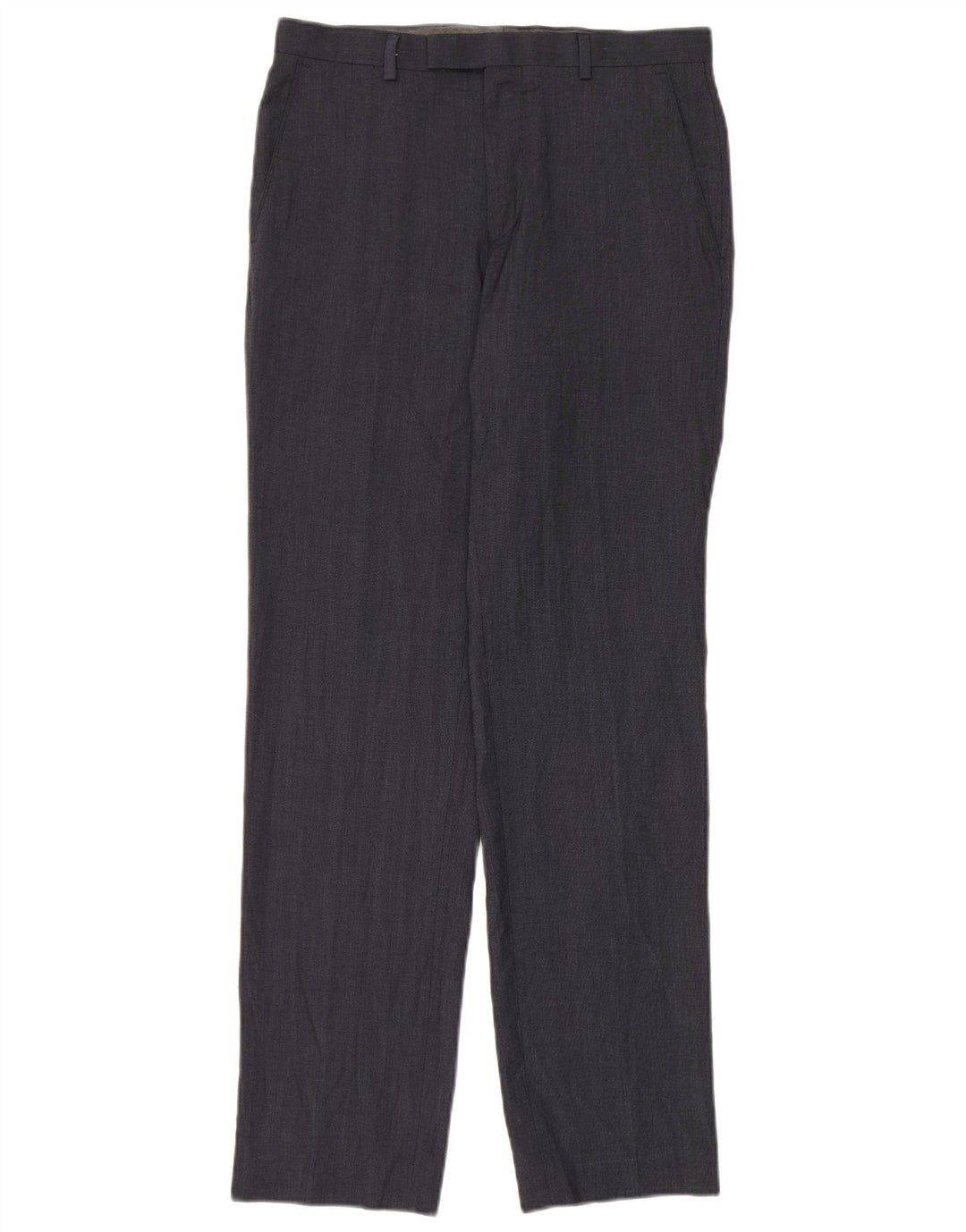 Gerade Herren-Anzughose von Marks & Spencer, W30, L33, marineblaues Polyester