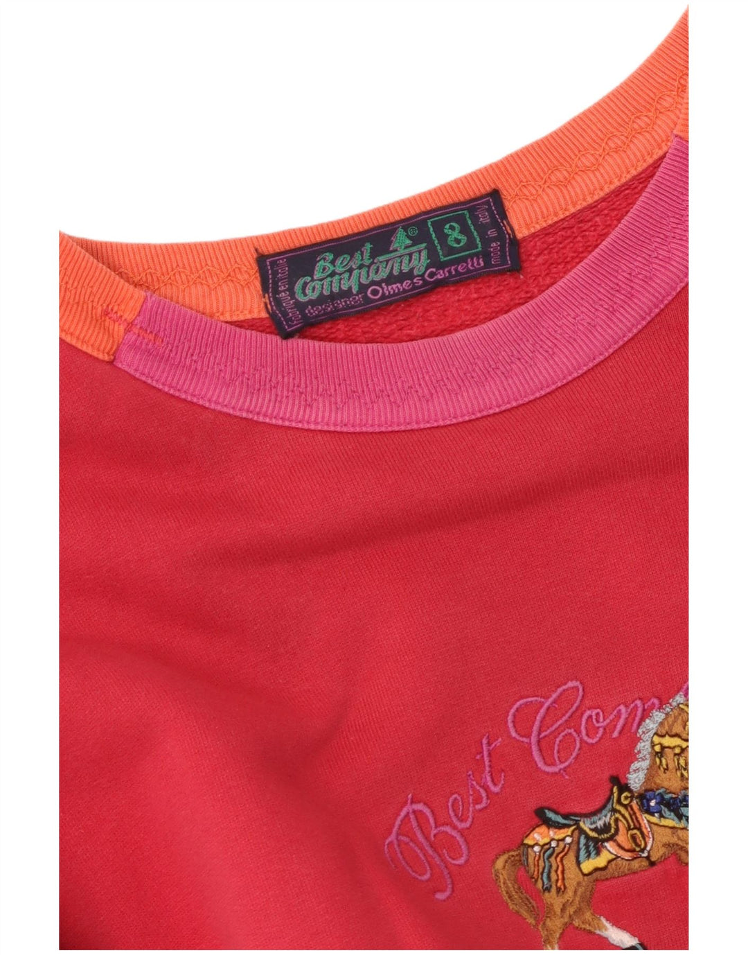 BEST COMPANY Damen-Sweatshirt, übergroß, mit Grafik, Gr. 8, Rot