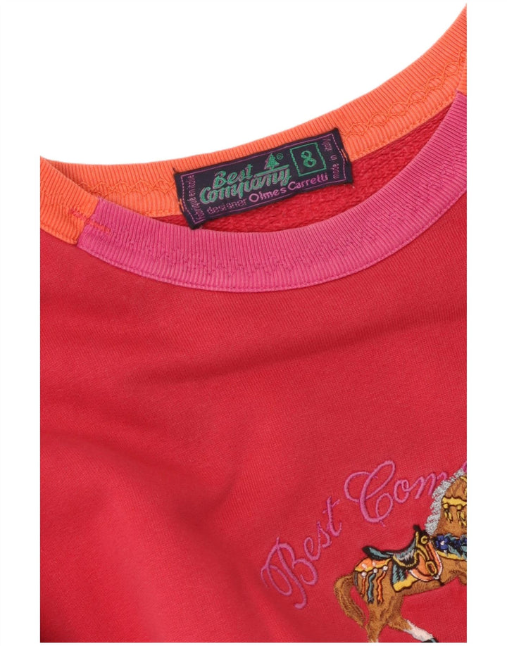 BEST COMPANY Damen-Sweatshirt, übergroß, mit Grafik, Gr. 8, Rot