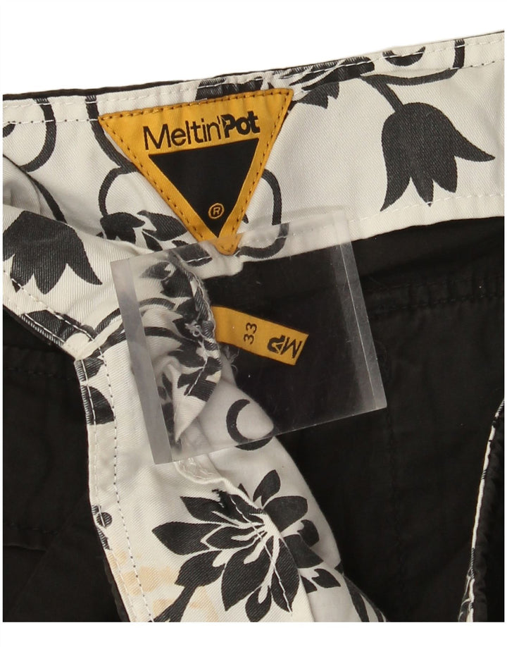 Meltin' Pot Herren Straight Cargo Hose W33 L32 Schwarz
