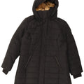 Alpenblitz Wattierter Damenmantel mit Kapuze UK 22 2XL Schwarz Polyester