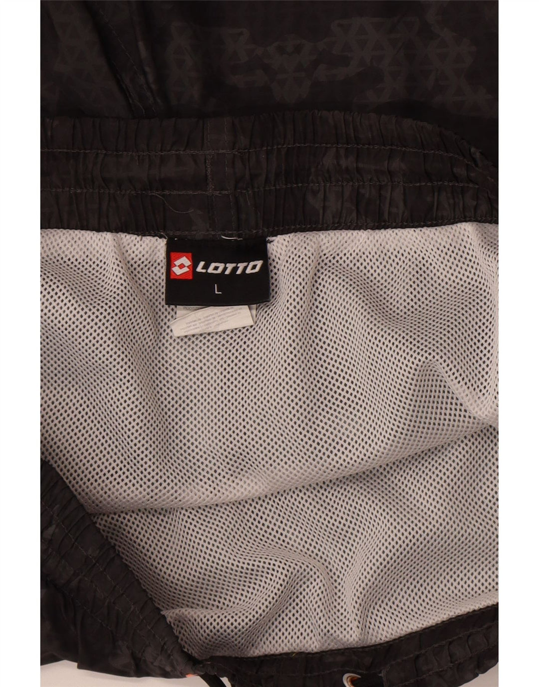 Lotto Herren-Badeshorts, groß, schwarz, geometrisch, Polyester