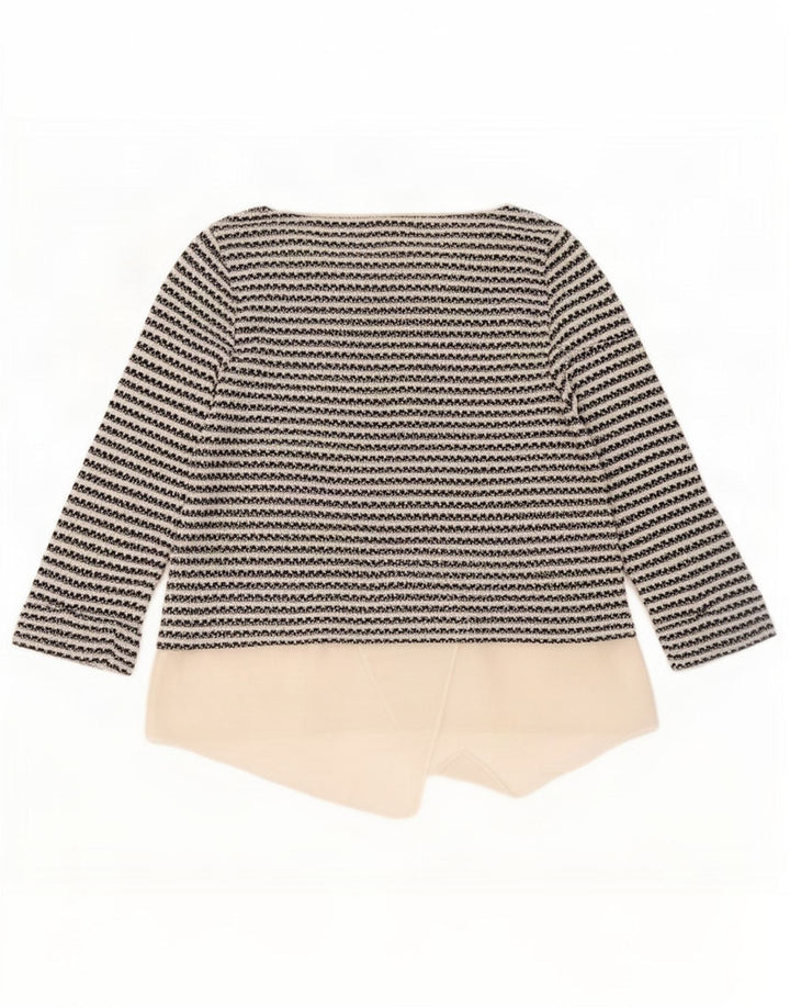 Oasis Damen Top 3/4 Ärmel UK 12 Mittelschwarz gestreift Polyester