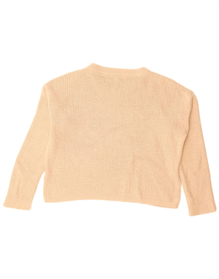 Marks & Spencer Damen-Pullover mit Rundhalsausschnitt, Gr. 14, Mittelbeige