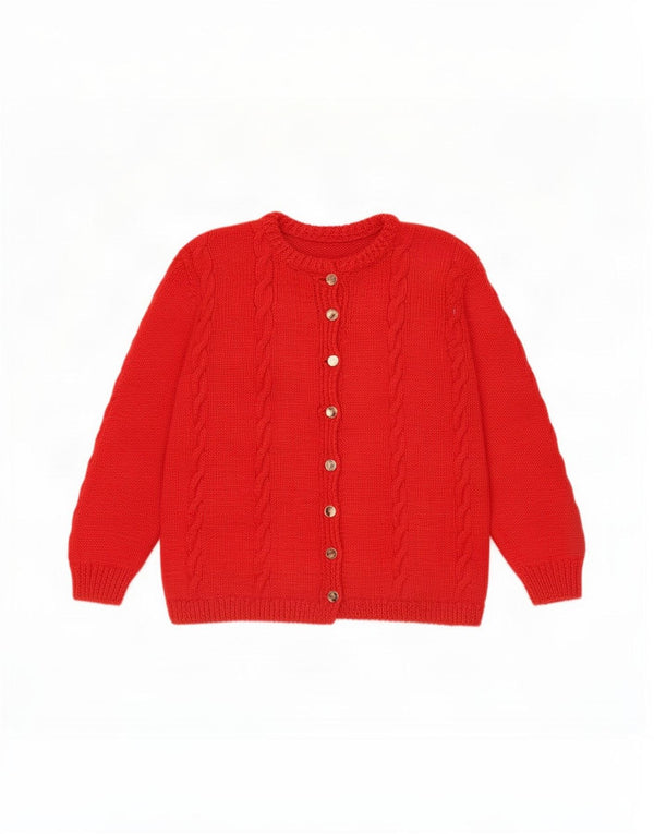 Vintage Damen Cardigan Pullover UK 16 Groß Rot