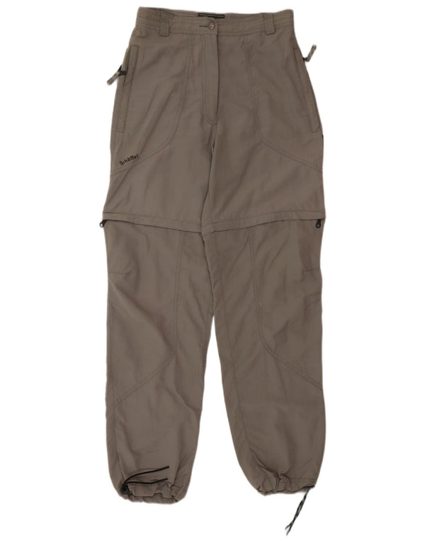 SCHOFFEL Damen Tapered Casual Hose UK 12 Medium W28 L32 Grau