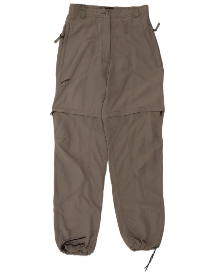 SCHOFFEL Damen Tapered Casual Hose UK 12 Medium W28 L32 Grau