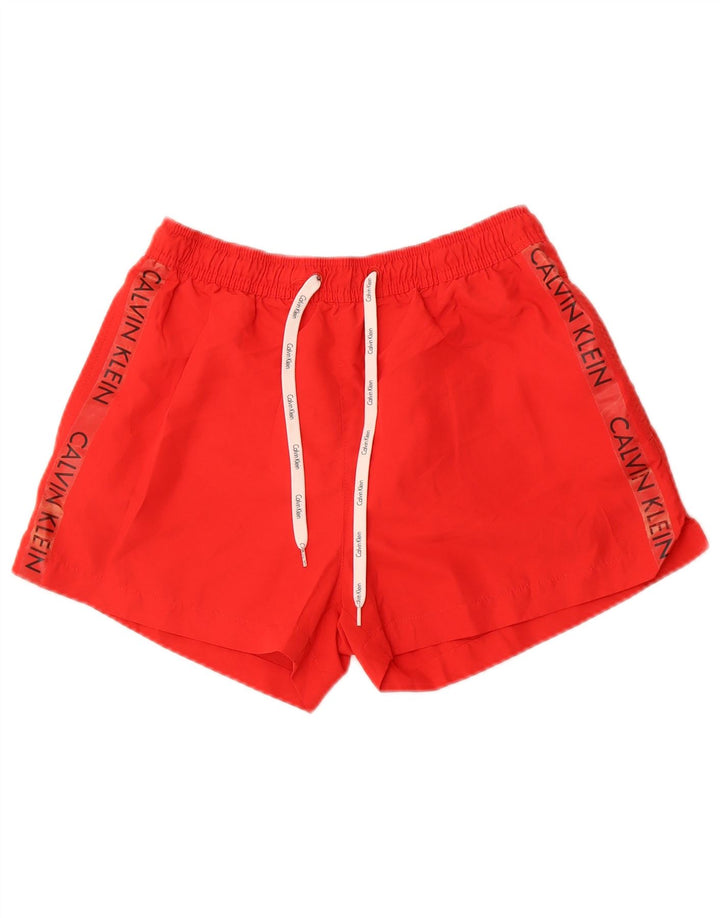 Calvin Klein Herren Badeshorts mit Grafik, Größe S, Rot, Polyester