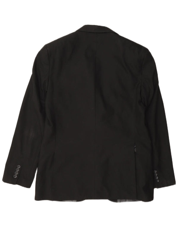 Marks & Spencer Mens 2 Button Blazer Jacket UK 40 Medium Black Polyester