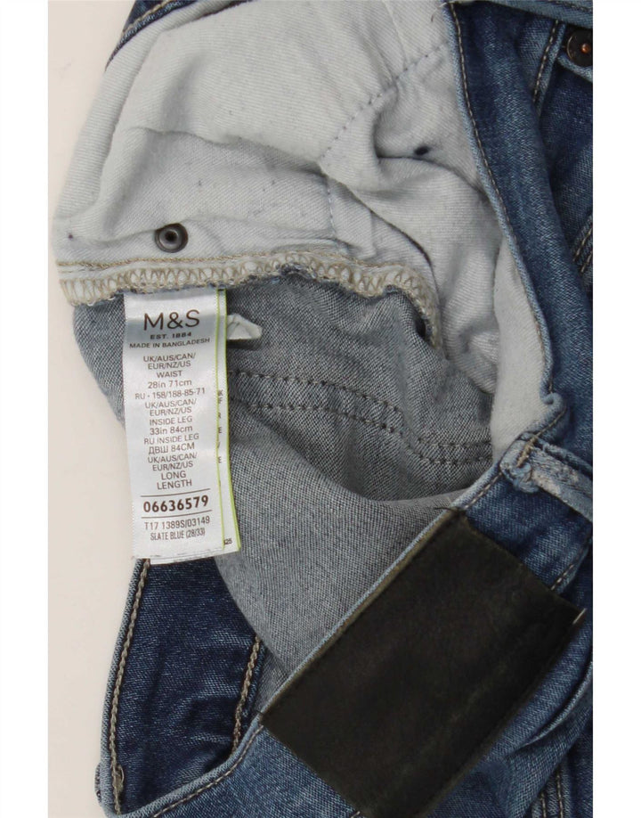 Marks & Spencer Herren Distressed Slim Jeans W28 L33 Blaue Baumwolle