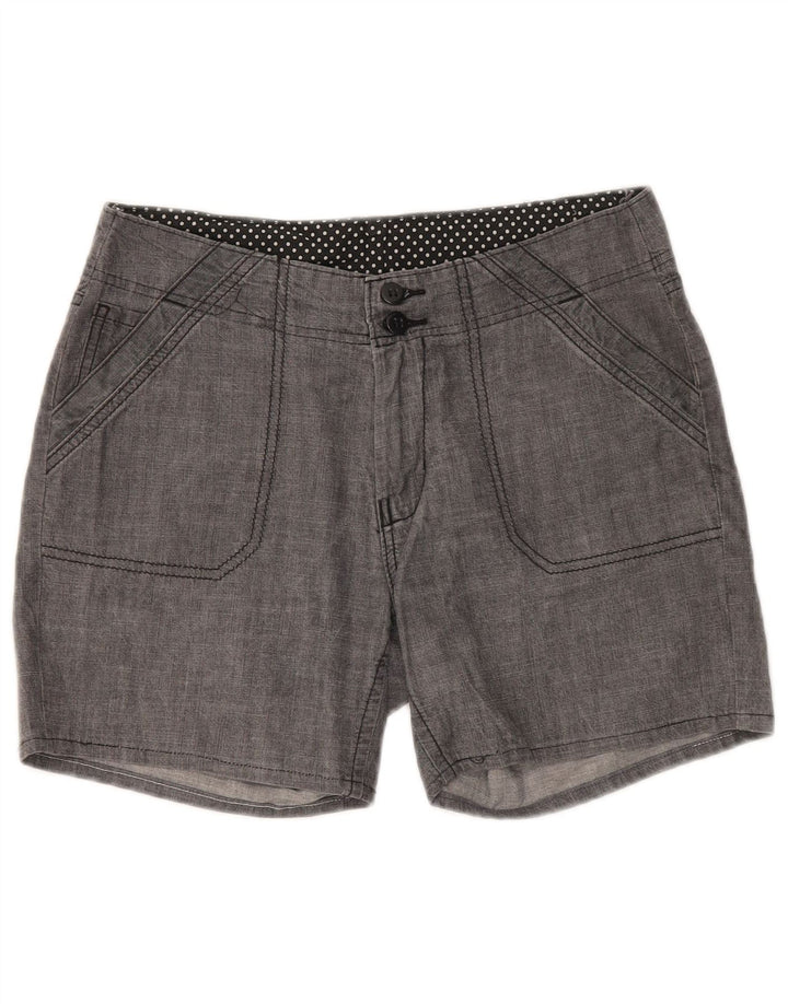 MARKS & SPENCER Damen Chinoshorts UK 12 Medium W30 Schwarze Baumwolle