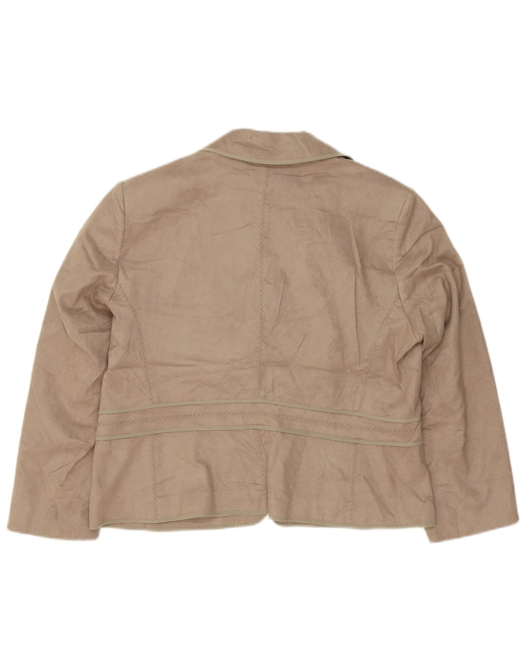 Marks & Spencer Damen Blazer Jacke UK 18 XL Beige Polyester