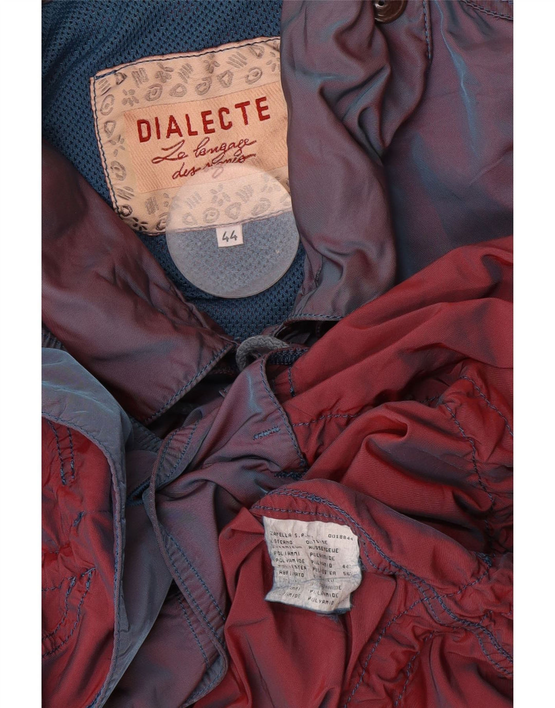 Vintage Damen Übergroße Utility-Jacke IT 44 Mittelblaues Polyamid